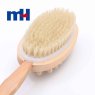 Natural Boar Bristles Wood Long Handle Double Side Bath Brush-4-