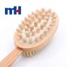 Natural Boar Bristles Wood Long Handle Double Side Bath Brush-5