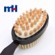Natural Bristles Double Side Shower Brush with Long Handle for Back Scrubber, Wooden Massage Brush-4