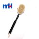 Natural Bristles Shower Brush with Long Handle for Back Scrubber, Brown Wooden Bath Body Brush, 428cm--1
